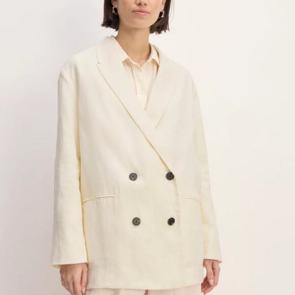 NWT Everlane The Linen Double Breasted Blazer Women's Size 2 - Picture 8 of 16